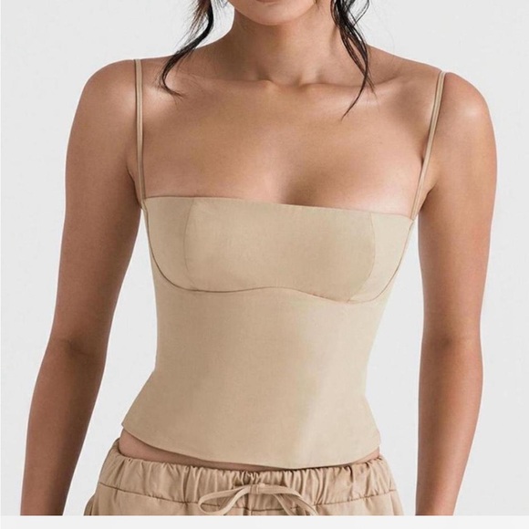 House of CB Audette Beige Women's top XS - Picture 1 of 4